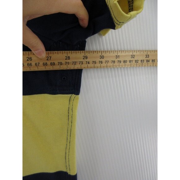 Ralph Lauren Polo Shirt XXL Yellow Rugby Red Pony Color Block Y2K * - Picture 8 of 12